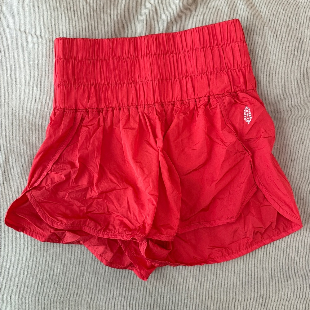 FP Movement Red/Peach Athletic Shorts